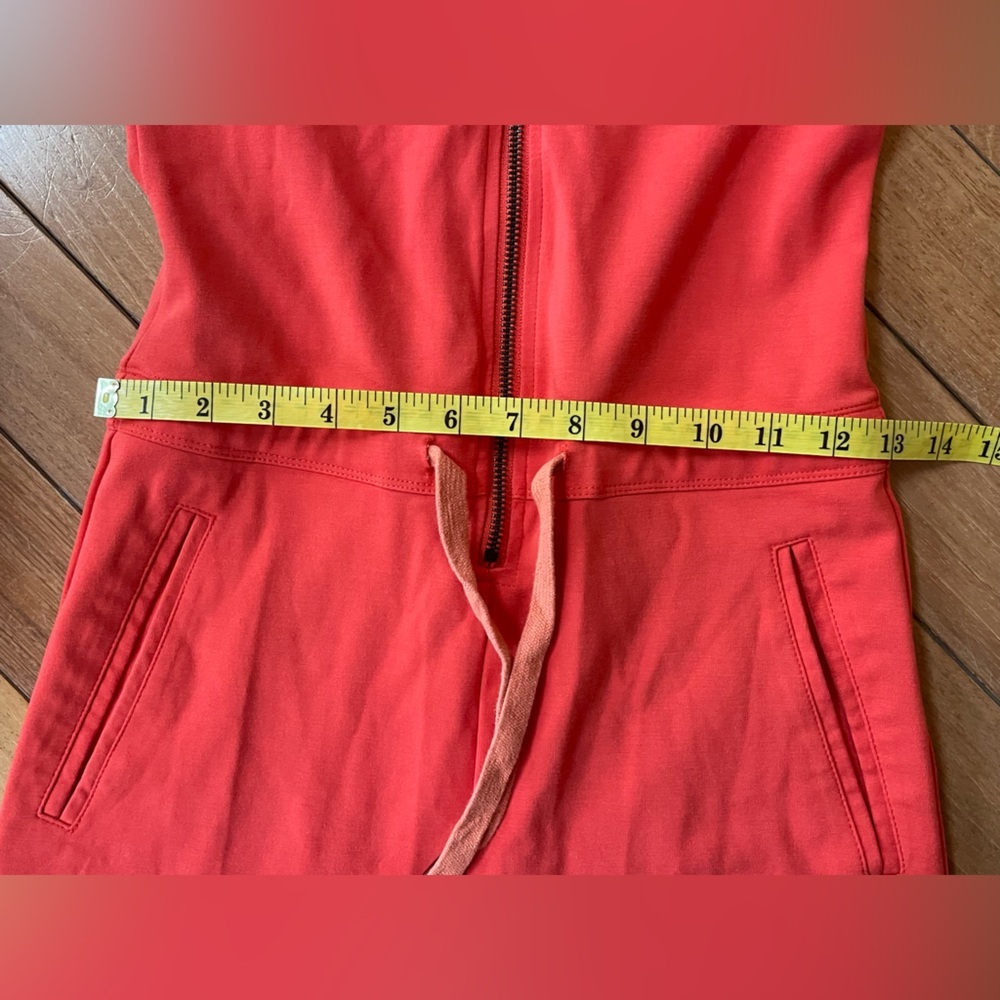 Lovello Elizabeth Coral Zip Front Jumpsuit Jogger Stretch One Piece Small - Picture 7 of 15